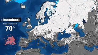 Evropa se zbarvila do bílého. Sníh pokrývá přes 70 procent kontinentu